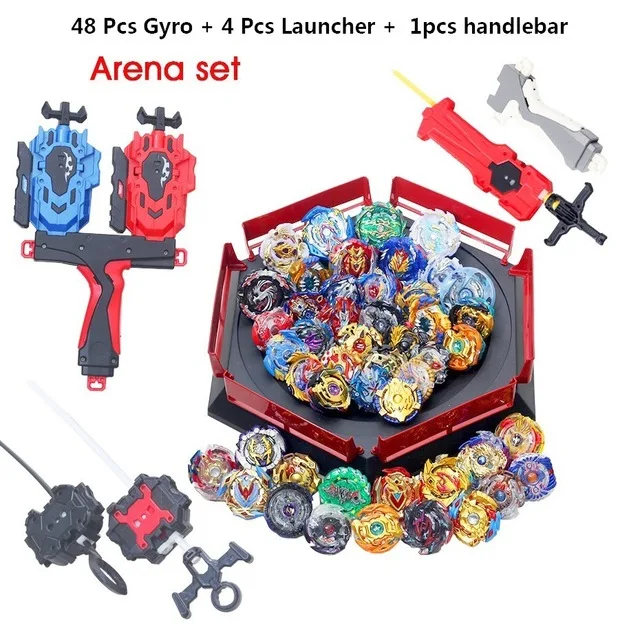 Все топы набор метателей Beyblade Gt God Bey Blades Blast Burst высокая производительность Fight Top Toys дети Bables Bayblade Arena Новые - Цвет: 48pcs 012