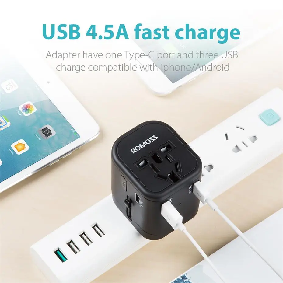 Romoss AC23 Travel Adapter International Universal Power Adapter 4