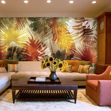 Обои на заказ, 3d фотообои, Papel де parede, гостиная, спальня, Юго-Восточная Азия, листья, фон, Настенная бумага