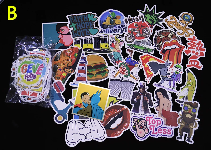 100pcs-x7kinds-Not-repeating-waterproof-logo-stickers-for-Wall-decor-skateboard-motorcycle-Bike-refrigerator-laptop-car-(1)