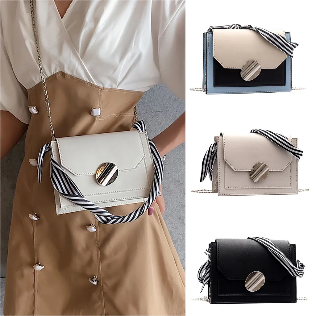 

2019 Crossbody Bag Casual Women Messenger Bags Simple Fashion Chain Wild Diagonal Shoulder Bag Small Square Bag Travel Teenage