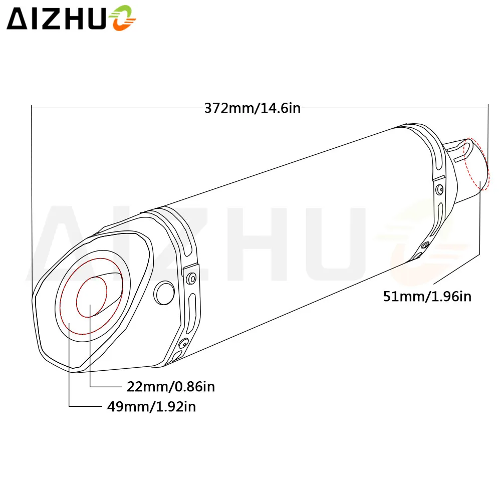 36-51 мм мотоцикл глушитель для мотоцикла Нержавеющая сталь выхлопная труба для Suzuki gsr 600 sv650 sv 650 gsr 750 xsr700 drz 400 gsxr