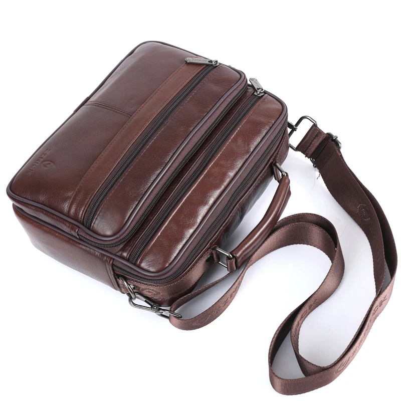 ZZNICK Men messenger bags luxury genuine leather men bag designer high quality shoulder bag casual zipper office bags for men ZZNICK Men messenger bags luxury genuine leather men bag designer high quality shoulder bag casual zipper office bags for men
