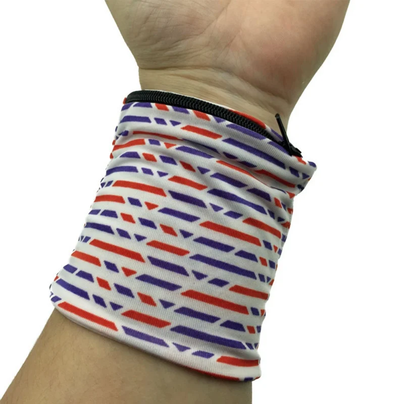 Фитнес Велоспорт спортивный браслет волейбол бадминтон Sweatband карман на молнии