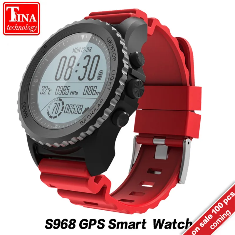 

Origina Heart Rate Monitor Sport Waterproof SIM Card S968 GPS Smart Watch Support Bluetooth 4.0 Smartwatch for Android IOS Phone