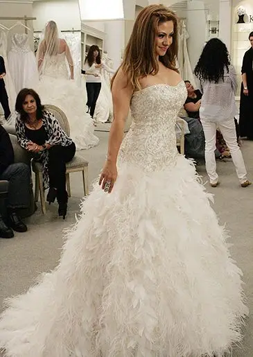 New Arrival Sexy Mermaid Wedding Dress 2017 Feather Beading