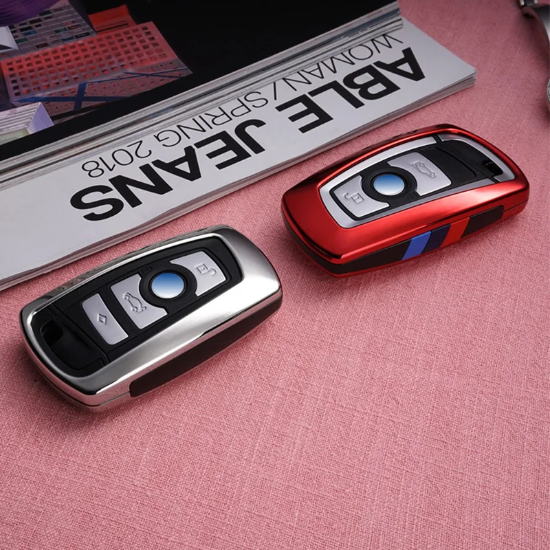 Car Key Case Cover for BMW 520 525 f30 f10 F18 118i 320i 1 3 5 7Series X3 X4 M3 M4 M5 E34 E90 E60 E36 FOB key chain Car Styling 