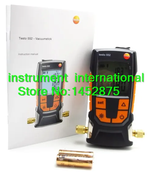 Testo 552 Digital Vacuum/Micron Gauge,Temperature with Bluetooth 0560