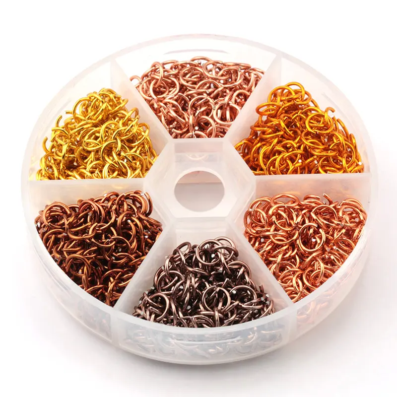 6mm colorful aluminum Open Jump Rings Split Rings Connectors for necklace bracelet DIY Jewelry Making Accessories 1080PCS/box - Цвет: 3