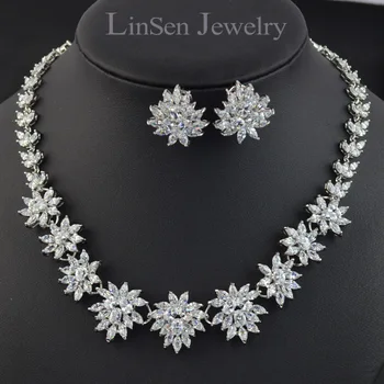 

Sparkling high quality Cubic Zirconia necklace earring jewelry sets for women wedding/party/gift,wedding jewelry accessories