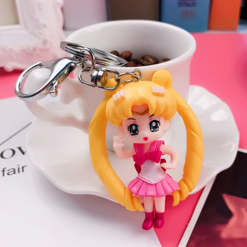 Экшн фигурки Sailor moon металлический брелок ПВХ японское аниме sailor tsukino мини