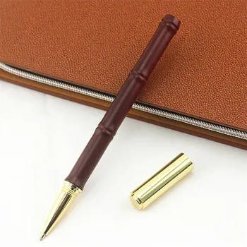 

High Quality 0.5mm Black Ink Metal+wood Business Office Medium Nib Rollerball Pen Roller Ball Ballpoint Pens
