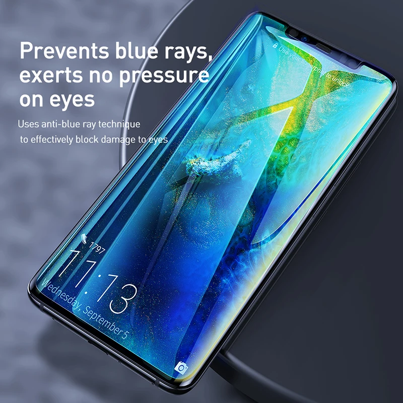 Ультратонкая защитная пленка Baseus 2 шт 0,15 мм для huawei mate 20 Pro с полным покрытием, Взрывозащищенная защитная пленка