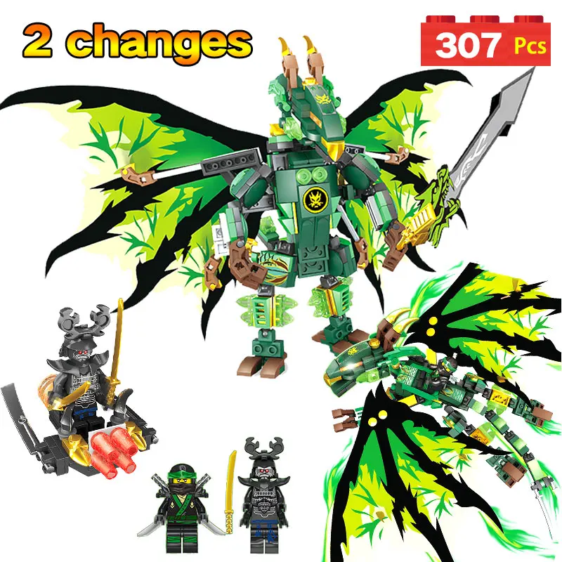 

Ninjago Set Green Dragon Building Blocks LegoINGLYS Knight Bricks Mini Action Figures Enlighten Toy For Children