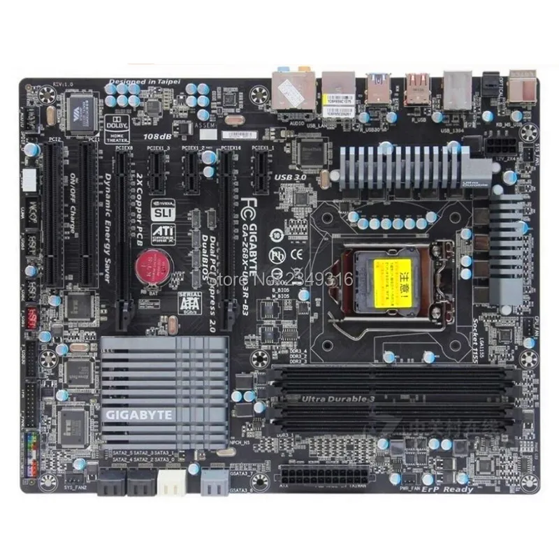 

For Gigabyte GA-Z68X-UD3R-B3 Used original desktop Motherboard Z68X-UD3R-B3 Z68 LGA 1155 i3 i5 i7 DDR3 32G SATA3 ATX