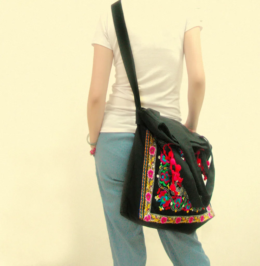 Новые богемные женские сумки с вышивкой Naxi. Hani модные холщовые дорожные сумки через плечо