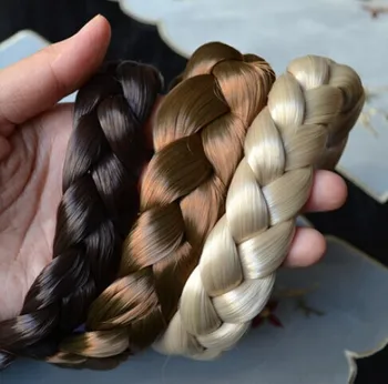 

2.5Cm Wide New Arrival Freeshipping Fashion Bohemian Wigs Braid Thick Wide Headband Popular Fashion Hair Accessories
