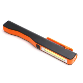 

Sanyi 2 Mode COB Led Portable Work Light LED cob Flashlight Torch Lamp With Magnetic Clip For Camping Outdoor Sport Orange AAA