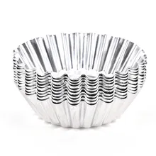 Абсолютно новая форма для печенья, пудинга, капкейков из серебра и алюминия, 10 шт