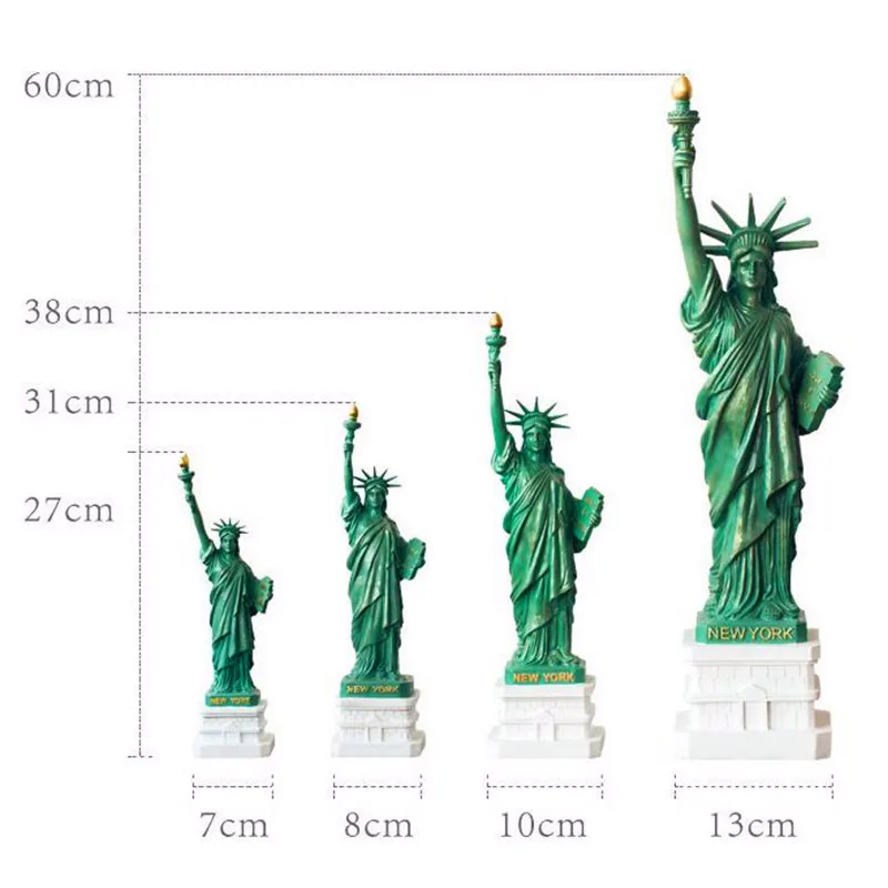 Статуя Свободы Смола полная длина портрет статуя Европейский стиль модель украшения дома G1333