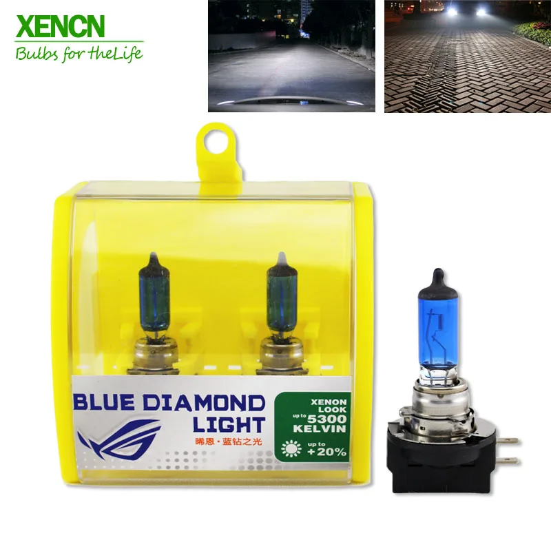XENCN H11B 12V 55W 5300K Blue Diamond Light Car Bulbs Replace Upgrade Fog Halogen font b