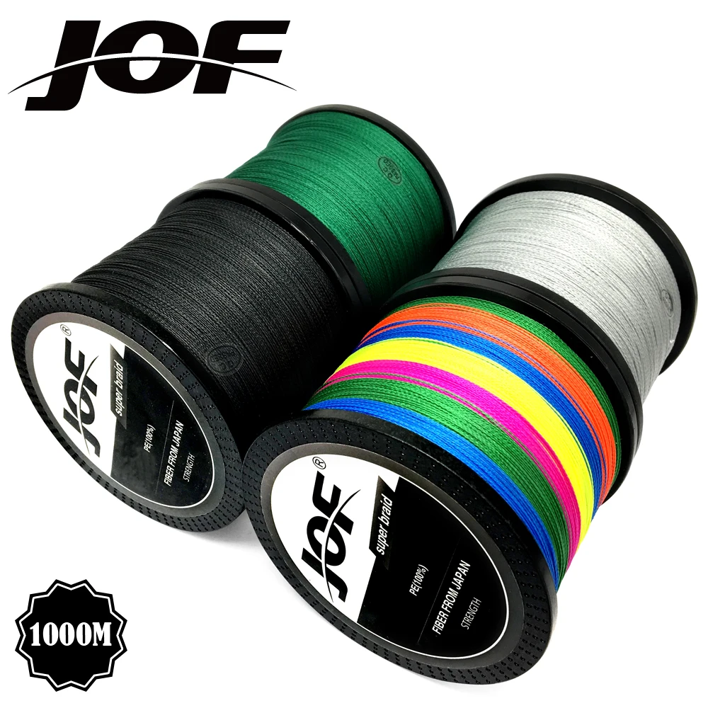 JOF العلامة التجارية خيط صنارة الصيد 1000 M PE المتعددة الشعيرات مضفر خيط صنارة صيد 4 السواحل 10lb-80lb الكارب خيط صيد الحبل الصيد معالجة JOF العلامة التجارية خيط صنارة الصيد 1000 M PE المتعددة الشعيرات مضفر خيط صنارة صيد 4 السواحل 10lb-80lb الكارب خيط صيد الحبل الصيد معالجة