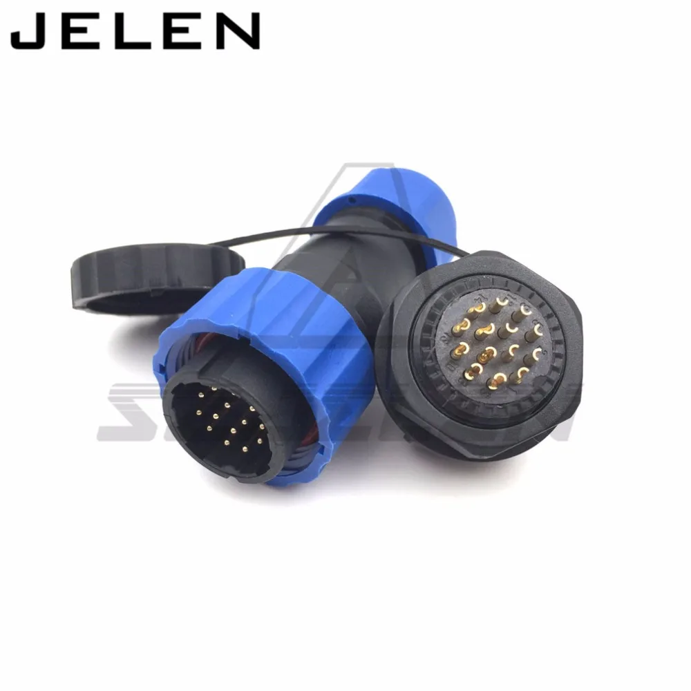 

SD20TA-ZM, waterproof connector 14 pin, IP67, Panel Mount Connector 20mm, led power Cable connector