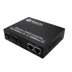 10/100/1000 Мбит/с 2rj45 порты Ethernet 2 оптоволоконных порта одномодового Single Fiber 1310/1550nm Оптическое Волокно media конвертер