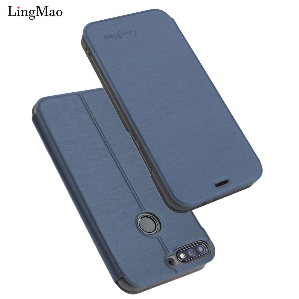 Роскошные ТПУ кожаные чехлы для huawei Honor 7C флип бумажник чехол защитный телефона