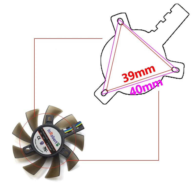 New 75MM FD7010H12S 4Pin Cooler Fan Replace For ASUS Sapphire MSI R6790 Twin Frozr II HD 7870 Graphics Card Cooling Fan DIY