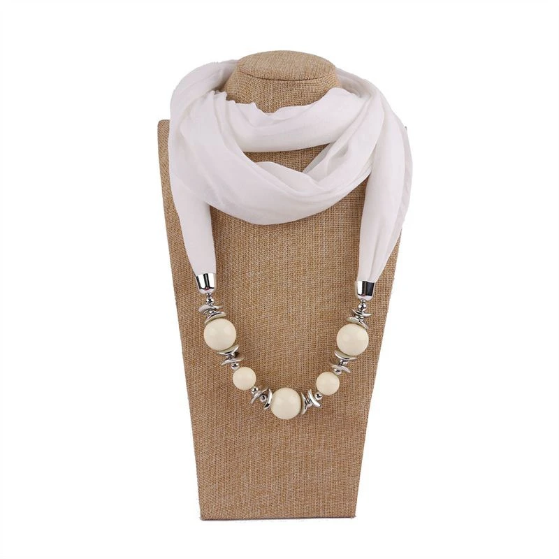 LARRIVED кулон шарф ожерелье для женщин Длинный кисточкой шарф с принтом Павлин круговой кулон шарф женский декоративный шейный платок