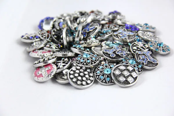 

Free shipping 50pcs OEM,ODM charms snap button,clay rhinestone 18mm snap button interchangeable snap button jewelry