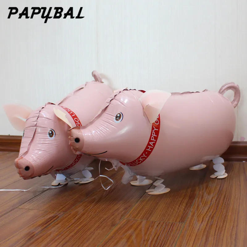 

PAPYBAL 10pcs /lot Walking Pig Balloons Globos Foil Balloon Helium Balloon Kids Birthday Party Supplies Kids Baby Shower Toys