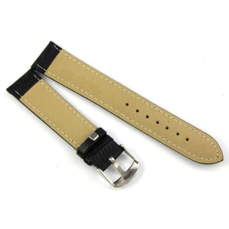 Watchbands Black Brown Leather Watch Strap Band Genuine Soft Buckle Wrist Replacement Fits Mens Relojes Hombre 14/16/18/20/22mm