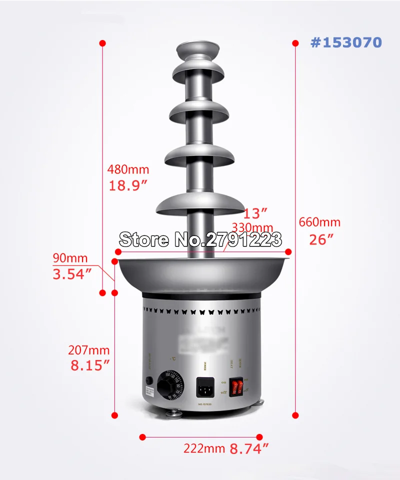 5 многоярусный шоколадный фонтан вечерние Hotel Коммерческая Шоколадный фонтан-водопад Еда Processor110V/220 V