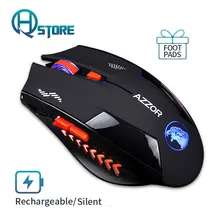 Беспроводная мышь, оптическая мышка для игр, бесшумная, USB, перезаряжаемые мыши 2400 dpi, встроенный аккумулятор, для ПК, компьютера, ноутбука(China)