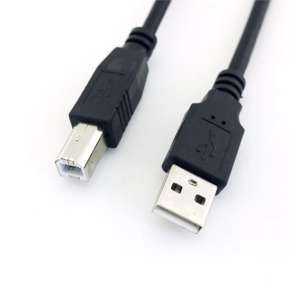 1 шт. высокоскоростной USB 2,0 type A Мужской USB 2,0 B Мужской Принтер Сканер Кабель-адаптер шнур черный 30 см 1 фут