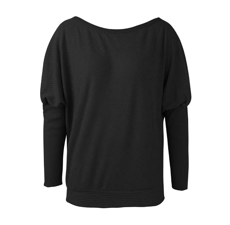 Gladiolus Slash Neck Sexy Autumn Winter Sweater Women 2018  Long Sleeve Loose Casual Long Knitted Pullover Women Sweater Jumpers (29)