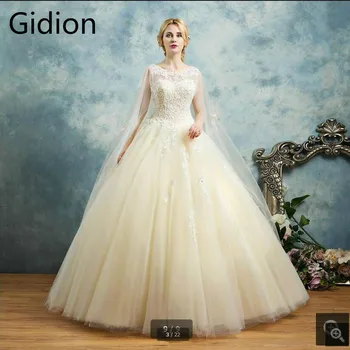 Robe de mariage wedding dresses 2017 hollow back sexy with cape champagne bride dress ball gown lace appliqued wedding dress
Robe de mariage wedding dresses 2017 hollow back sexy with cape champagne bride dress ball gown lace appliqued wedding dress