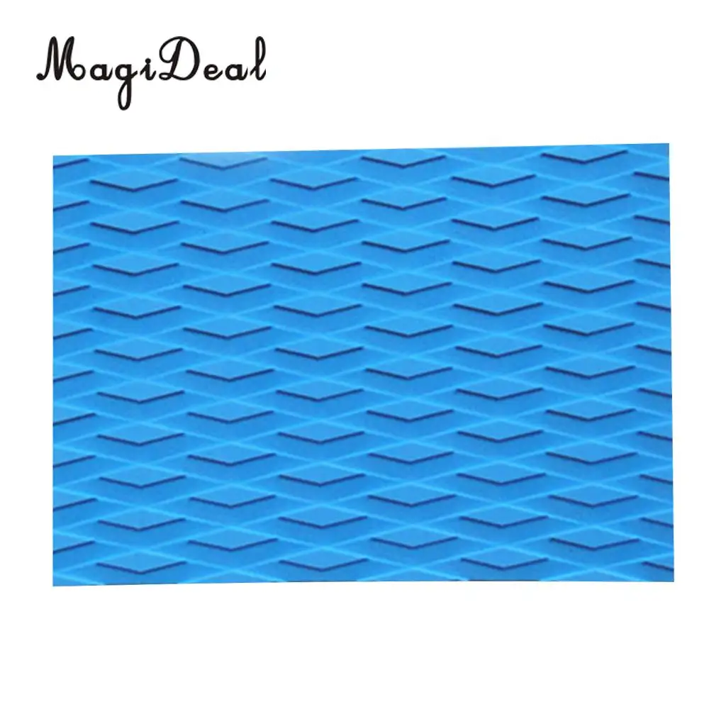 MagiDeal Anti-Slip EVA Surfing Traction Pad Deck Grip Tail Pad for Surfboard Kiteboard Skimboard Shortboard Supply Sky Blue/Grey