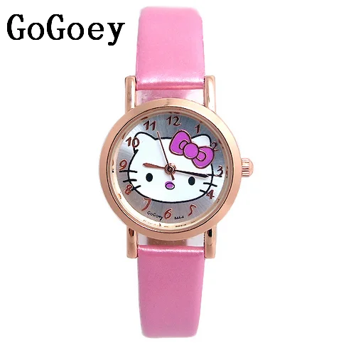 Hot Sales Lovely Rose Gold Case Hello Kitty Watches children Girls Women Dress Q Hot Sales Lovely Rose Gold Case Hello Kitty Watches children Girls Women Dress Q