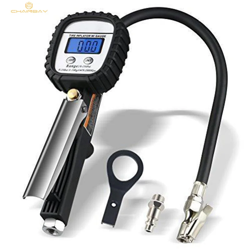 Digital Car Truck Air Tire Pressure Inflator Gauge LCD Display Dial