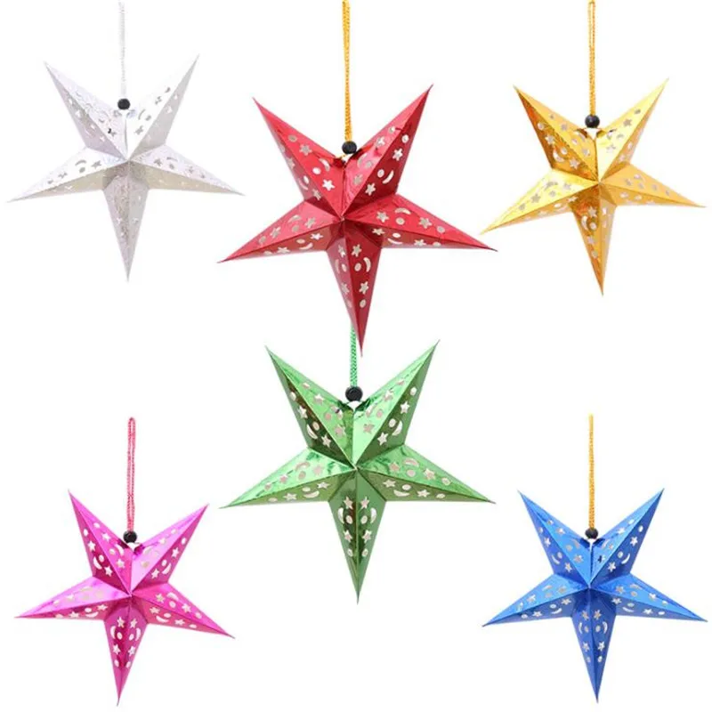 Christmas Five pointed Star Christmas Pendant Drop Ornaments Ceiling