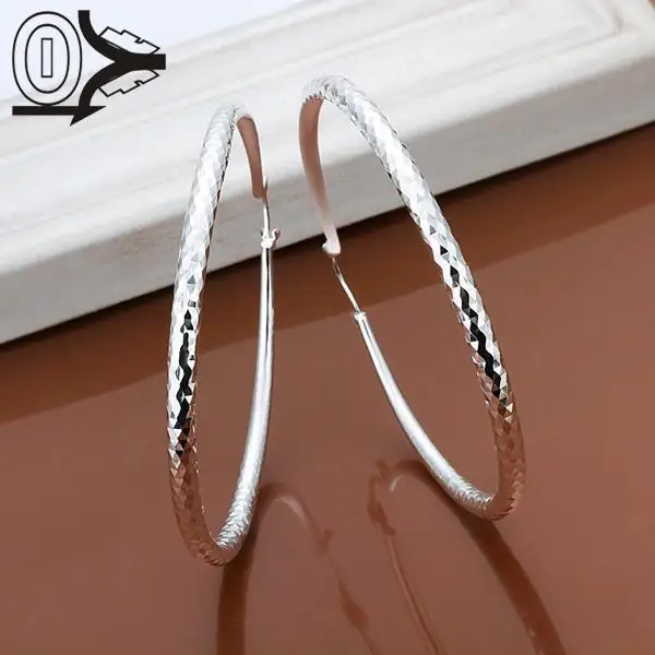 

Wholesale Silver Plated Earring,Wedding Jewelry Accessories,Fashion Circular Section Rhombic Silver Lady Earrings