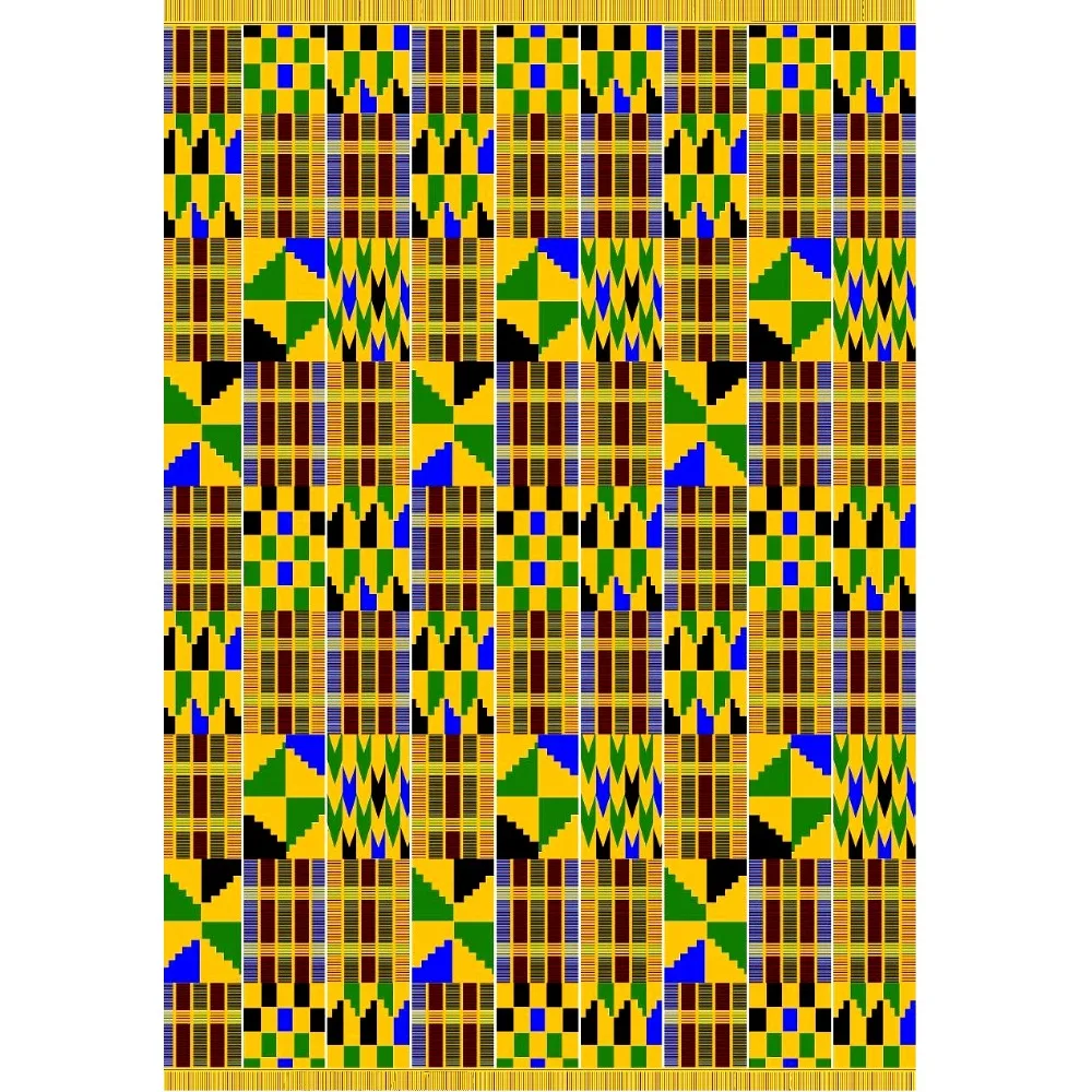 Африканская восковая ткань kente Ткань 6 ярдов Анкара африканская восковая печать Оптом Полиэстер Гана восковая ткань для платья