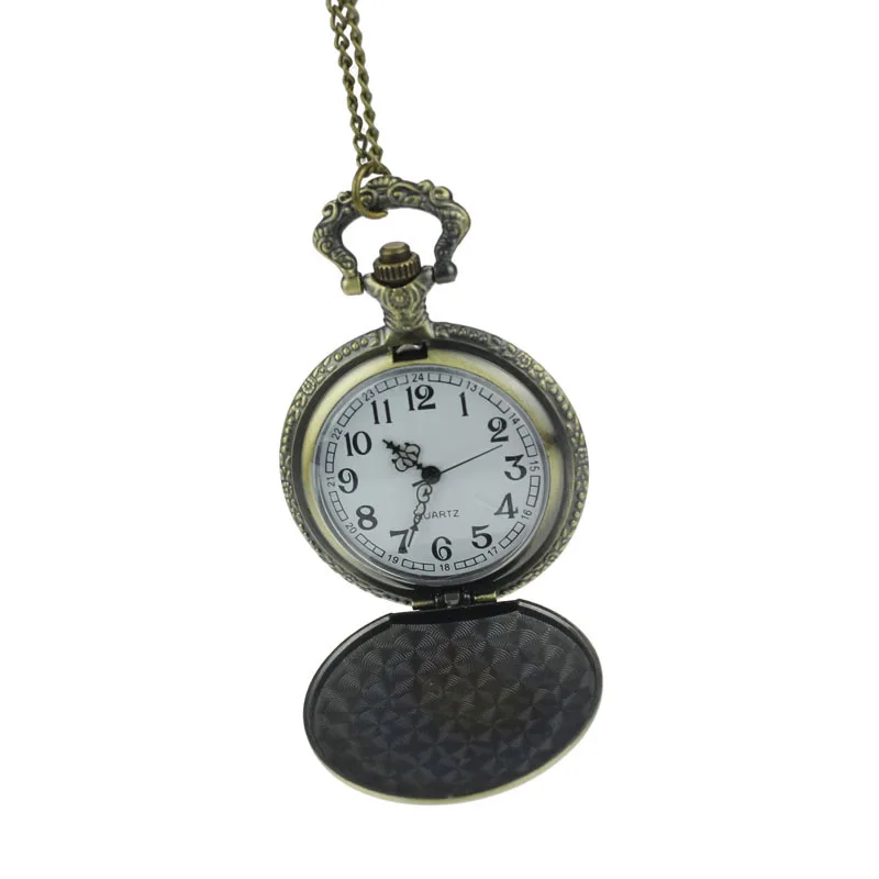 

Superb! 1PC Antique Pocket Watch Vintage Necklace Pendant Skull Chain Quartz Clock Alipower