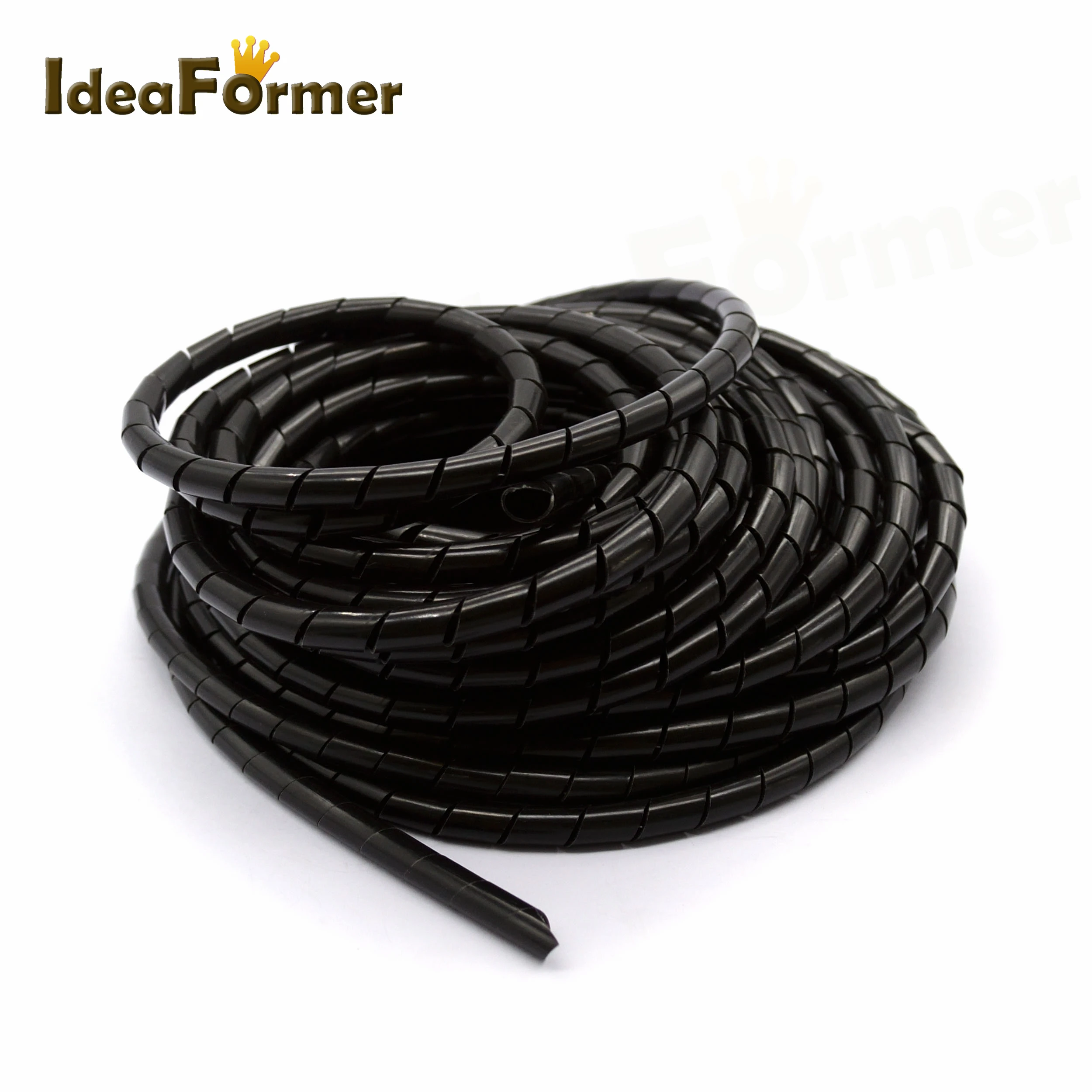 Спиральный шланг кабель провода обёрточная бумага трубка диаметр 8 мм 13 м часть PE Управление шнур черный для 3D принтеры части полиэтилен