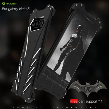 

R-just Batman Case For Samsung Note 8 Armor Aluminum Alloy Metal Capinhas Coque Cover For Samsung Galaxy 5 7 Note8 N9500 Case