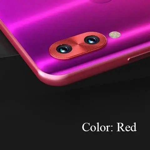Металлическая защитная крышка для камеры для Xiao mi Red mi Note 7 pro защита mi x 3 Alu mi nium материал лучше, чем стекло для экрана - Цвет: Red
