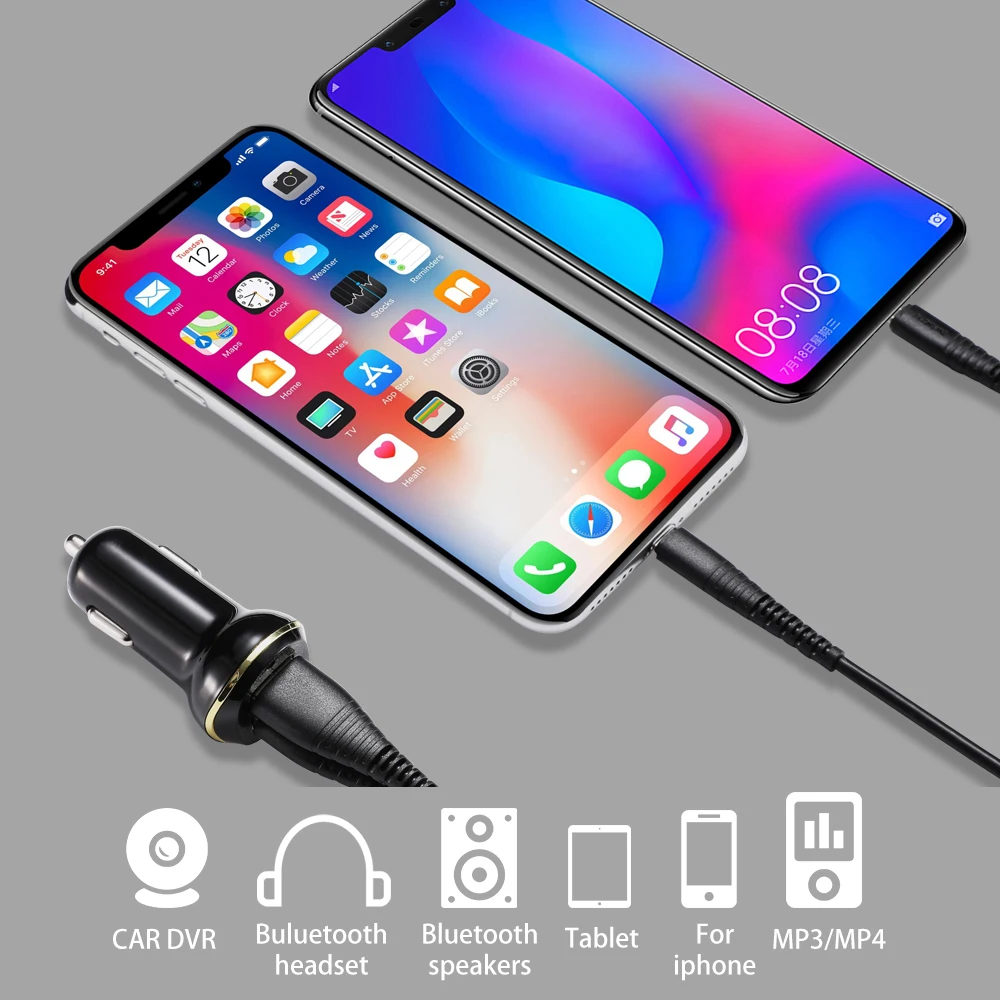CASEIER المزدوج USB سيارة شاحن آيفون X Xr Xs ماكس 3.1A سريع USB شحن ل IOS شاحن هاتف محمول يعمل بنظام تشغيل أندرويد اللوحي سريعة شاحن سيارة